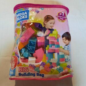 Mega Blocks Building Bag Pink 80 Pieces